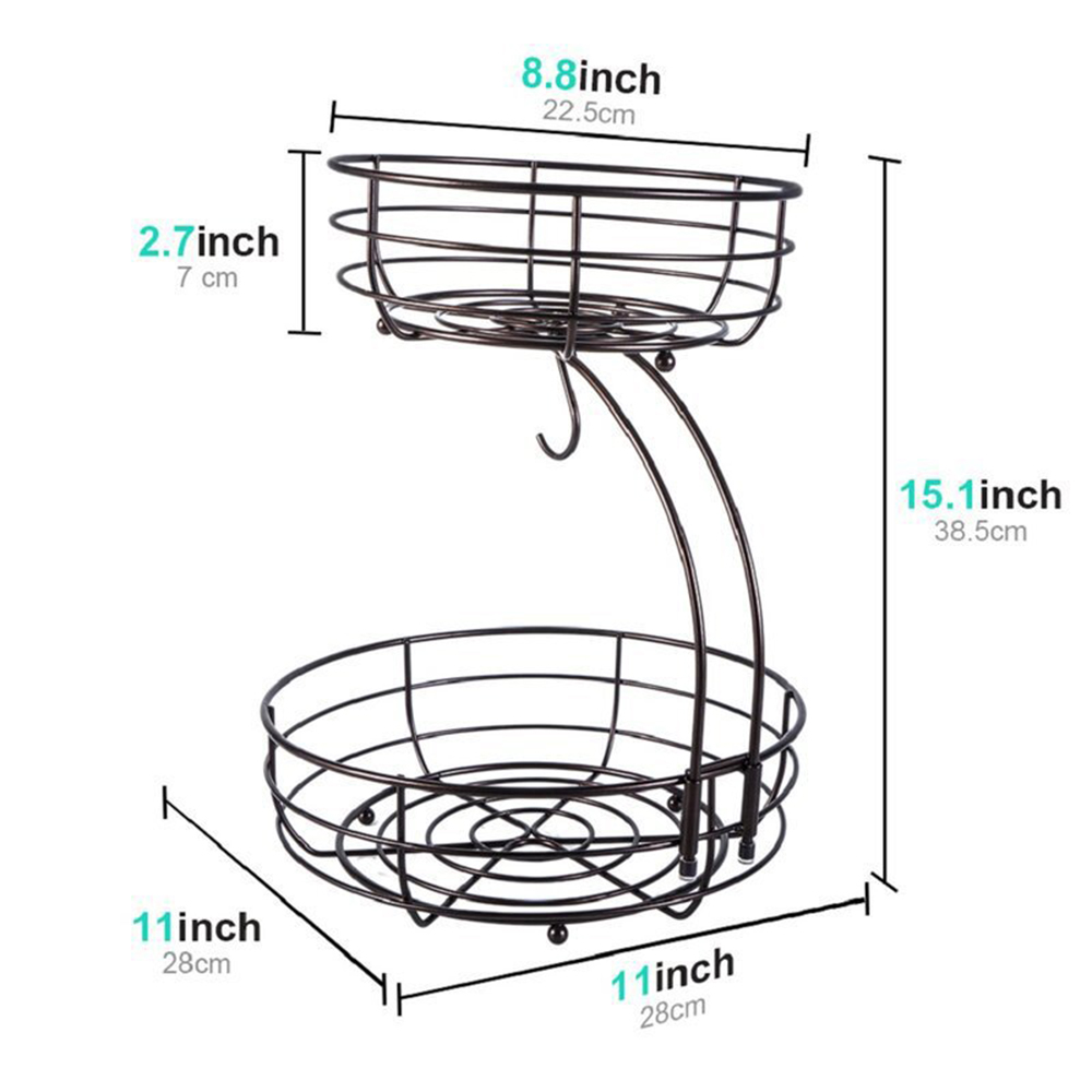 Cesta de Frutas de 2 Níveis pa - Compost Bin Countertop avaliação e preço