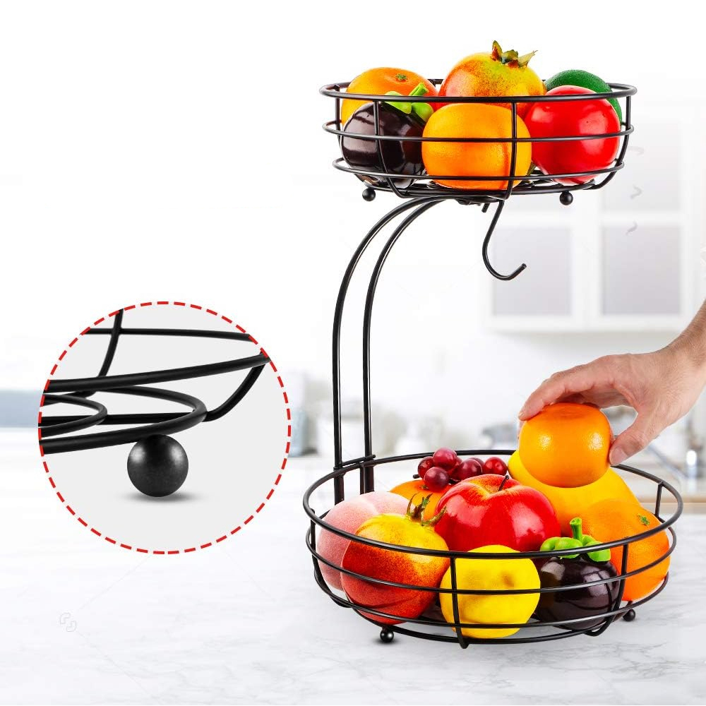 Cesta de Frutas de 2 Níveis pa - Compost Bin Countertop avaliação e preço