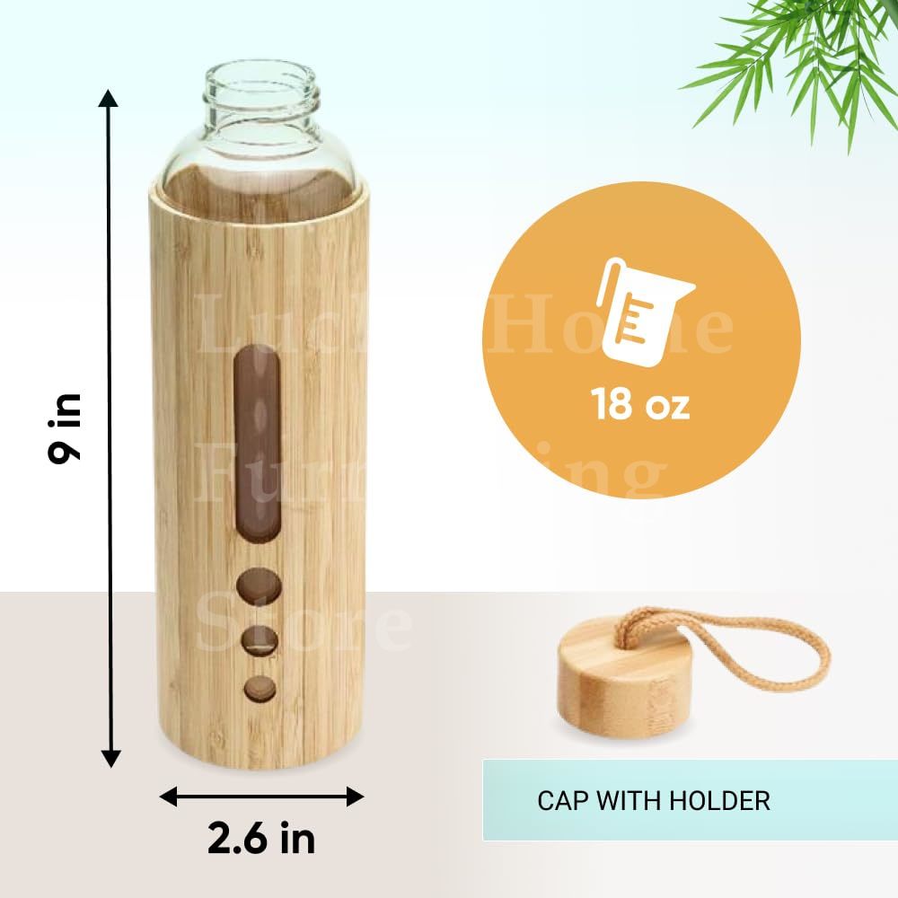 Garrafa de Água de Vidro Boros - Bamboo Cutlery Travel avaliação e preço